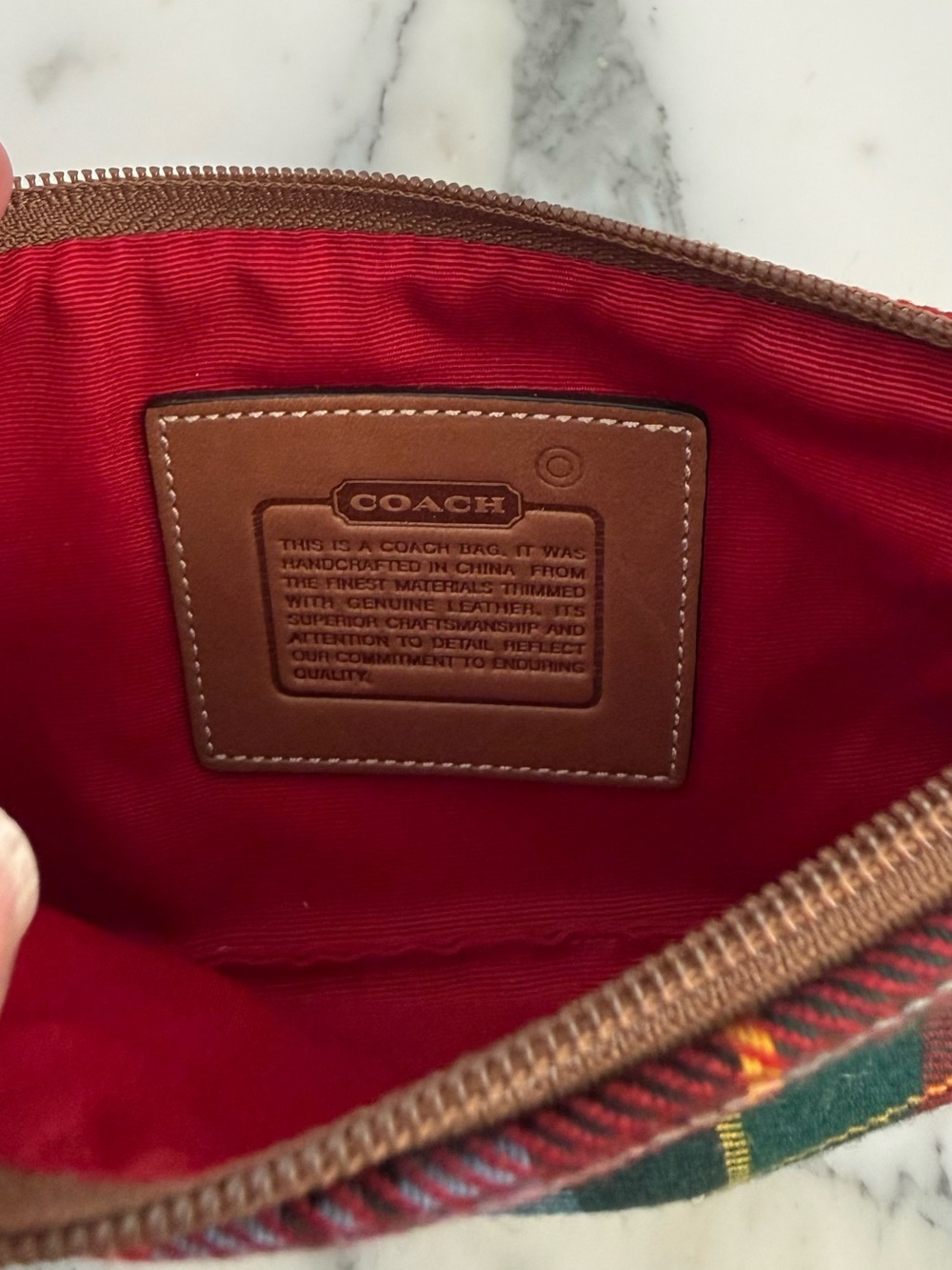 Coach Vintage Tartan Wristlet - Picture 4 of 4